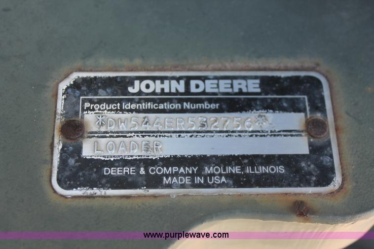 image for item L6839 1991 John Deere 544E wheel loader