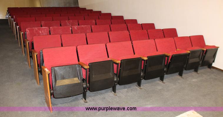 image for item AO9414 (70) red velour auditorium seats