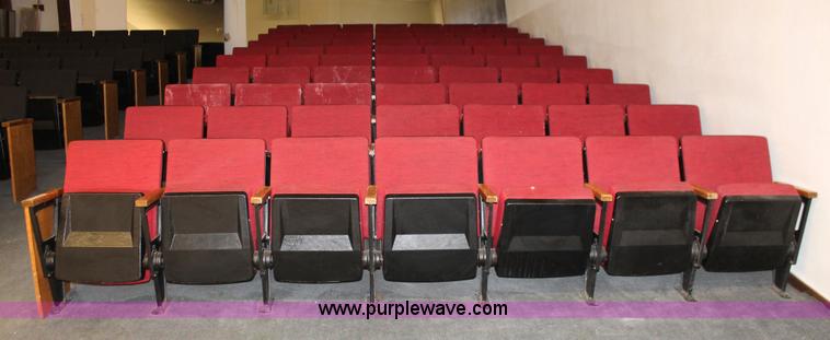 image for item AO9414 (70) red velour auditorium seats