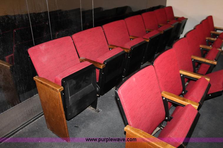image for item AO9414 (70) red velour auditorium seats