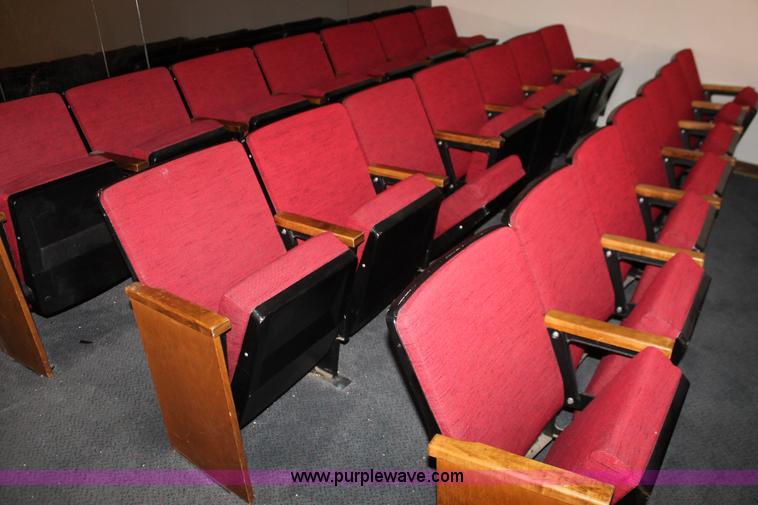 image for item AO9414 (70) red velour auditorium seats