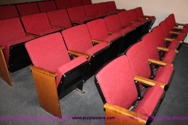 image for item AO9414 (70) red velour auditorium seats