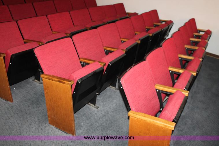 image for item AO9414 (70) red velour auditorium seats