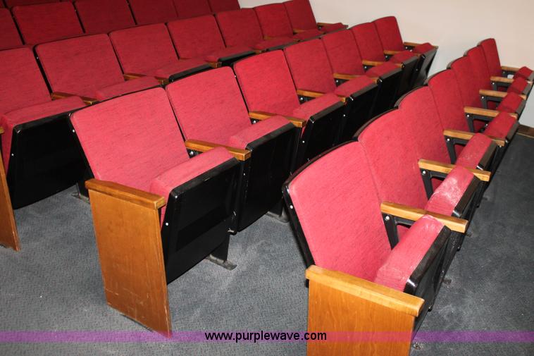 image for item AO9414 (70) red velour auditorium seats