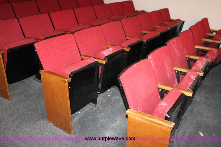 image for item AO9414 (70) red velour auditorium seats