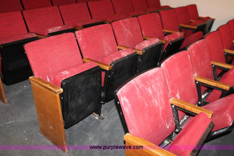 image for item AO9414 (70) red velour auditorium seats