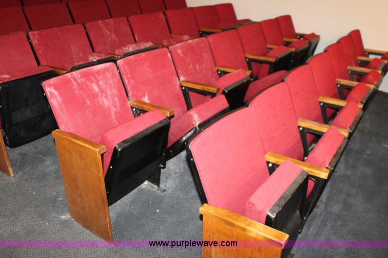 image for item AO9414 (70) red velour auditorium seats