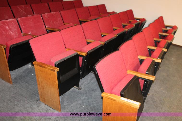 image for item AO9414 (70) red velour auditorium seats