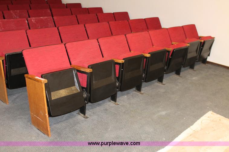 image for item AO9414 (70) red velour auditorium seats