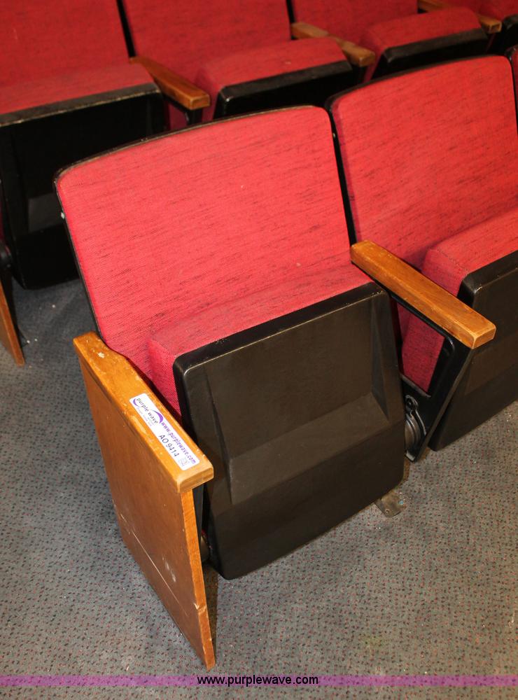 image for item AO9414 (70) red velour auditorium seats
