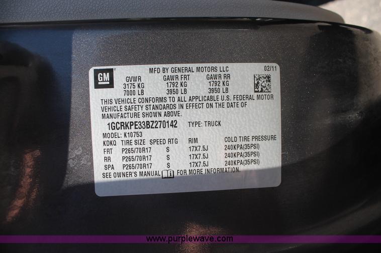 image for item AO9416 2011 Chevrolet Silverado 1500 Ext. Cab pickup truck