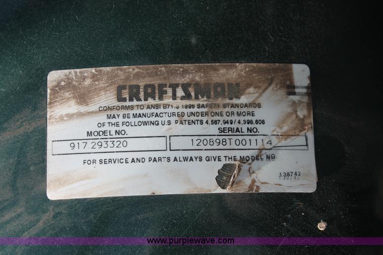 image for item AQ9720 Craftsman rear tine tiller