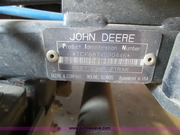 image for item AR9458 John Deere F687 Z-Trak ZTR lawn mower