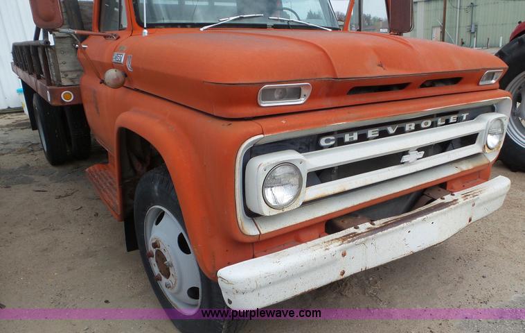 image for item AV9824 1965 Chevrolet C60 dump flatbed truck