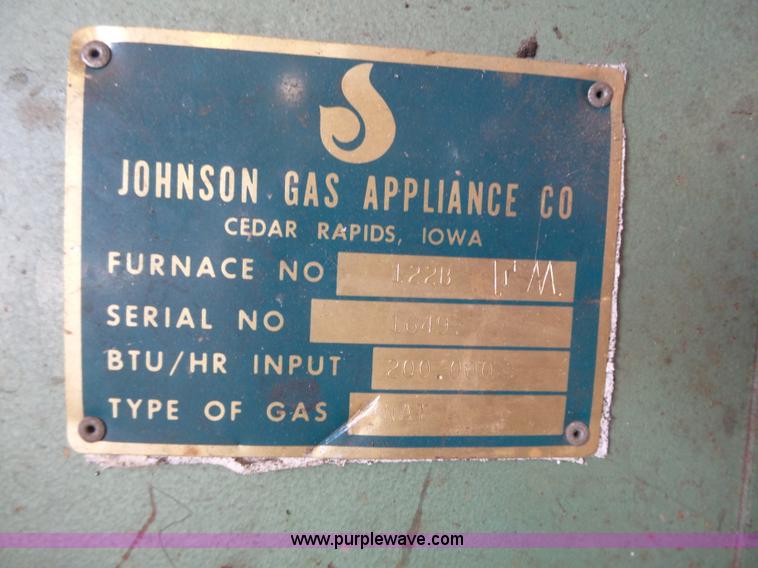 image for item BE9877 Johnson gas forge heater