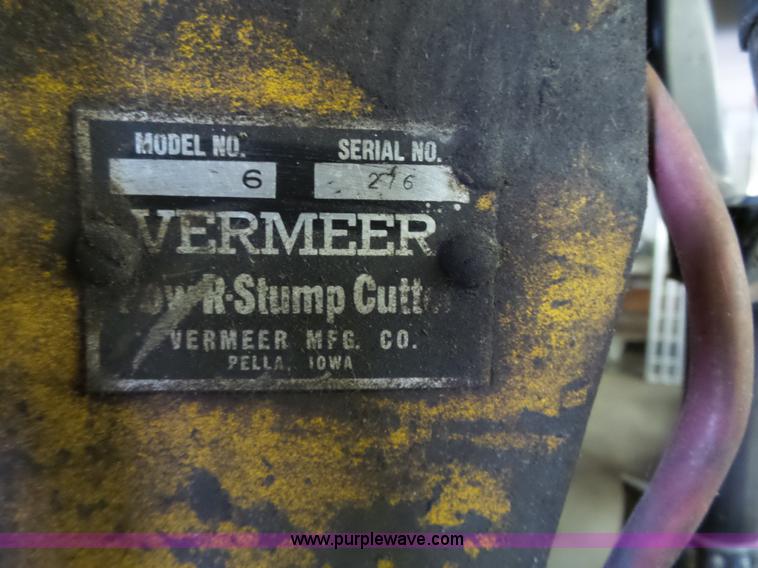 image for item BT9361 Vermeer 6 stump grinder