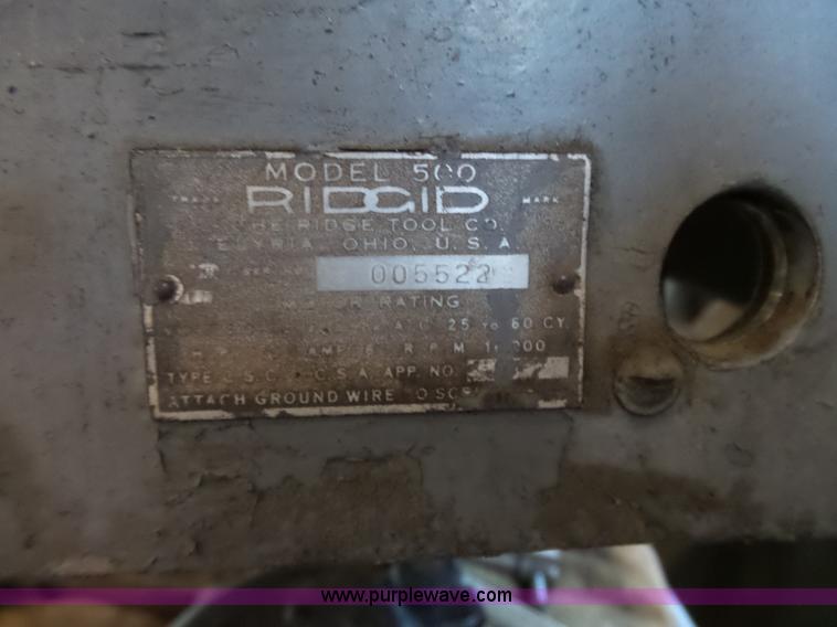 image for item BT9371 Ridgid 500 pipe threader