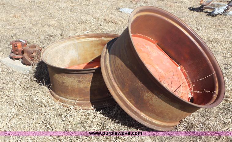 image for item CD9891 (2) Case tractor wheels and hubs