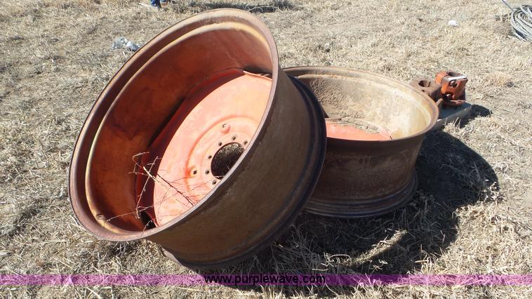 image for item CD9891 (2) Case tractor wheels and hubs