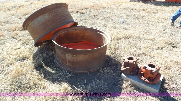 image for item CD9891 (2) Case tractor wheels and hubs