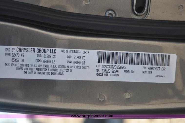 image for item G7259 2012 Dodge Charger Police