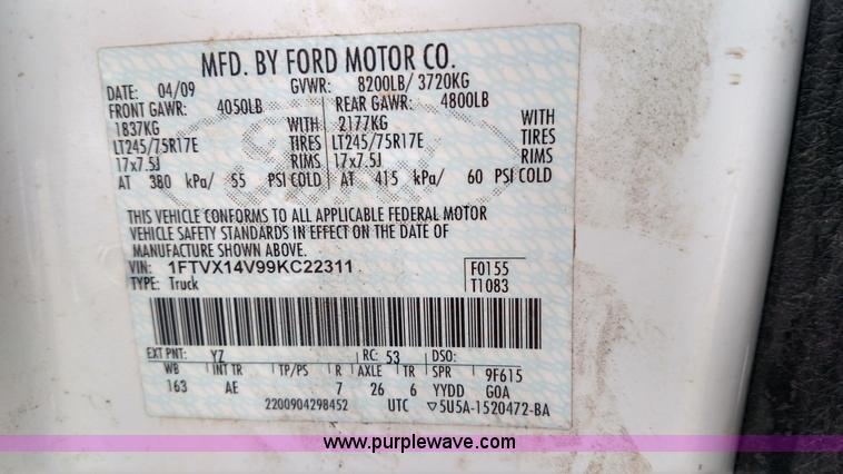 image for item J2894 2009 Ford F150 SuperCab pickup truck