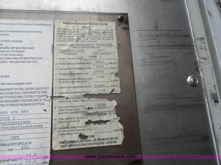 image for item L3721 2006 Freightliner Business Class M2 ambulance