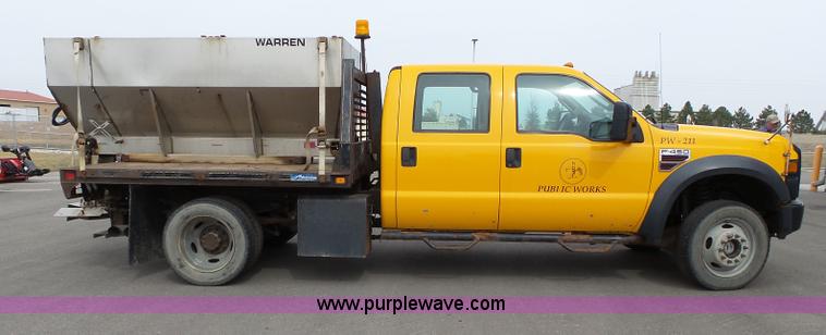 image for item L3727 2008 Ford F450 Super Duty XL Crew Cab flatbed truck