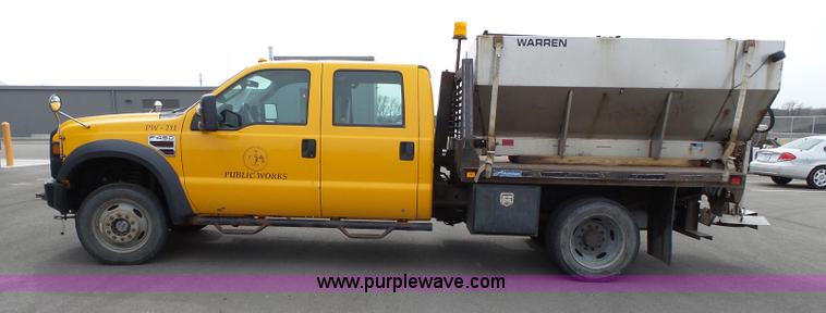 image for item L3727 2008 Ford F450 Super Duty XL Crew Cab flatbed truck