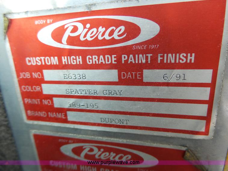 image for item L7130 1991 Pierce Crew Cab fire truck