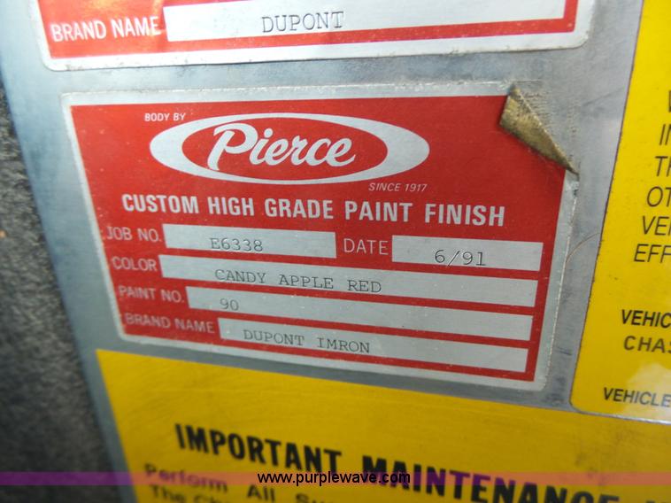 image for item L7130 1991 Pierce Crew Cab fire truck