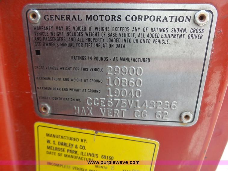 image for item L7133 1975 Chevrolet C65 fire truck