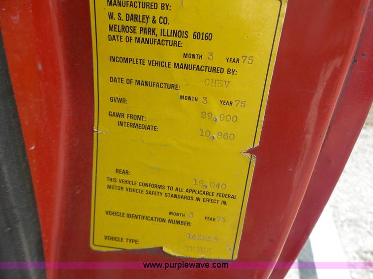 image for item L7133 1975 Chevrolet C65 fire truck