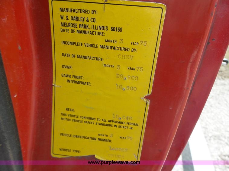 image for item L7133 1975 Chevrolet C65 fire truck