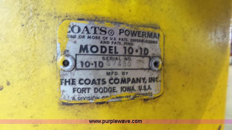 image for item AO9859 Coats 10-10 tire changer