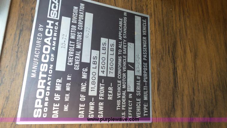 image for item AO9888 1972 Chevrolet Sportscoach RV