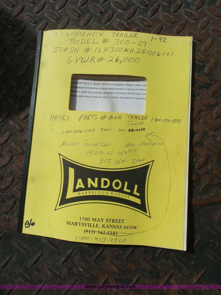 image for item BH9371 1992 Nissan truck and Landoll trailer