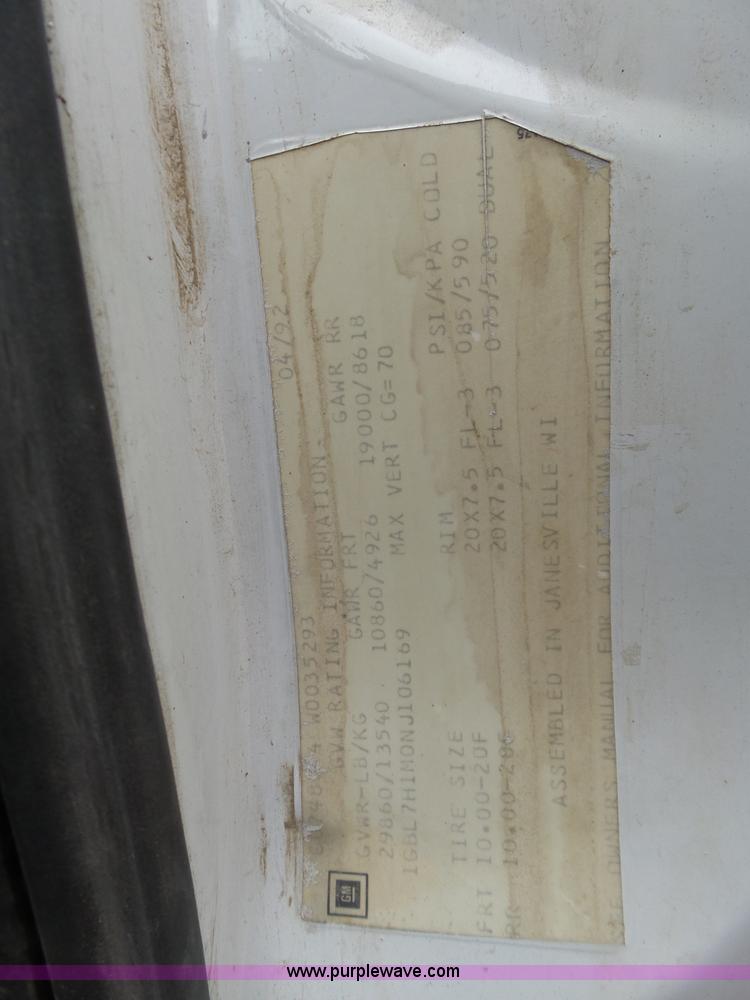 image for item BL9623 1992 Chevrolet Kodiak fuel truck