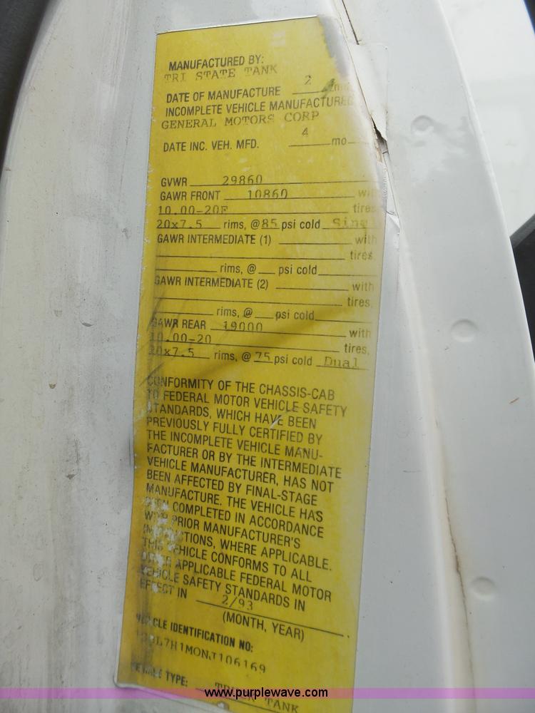 image for item BL9623 1992 Chevrolet Kodiak fuel truck