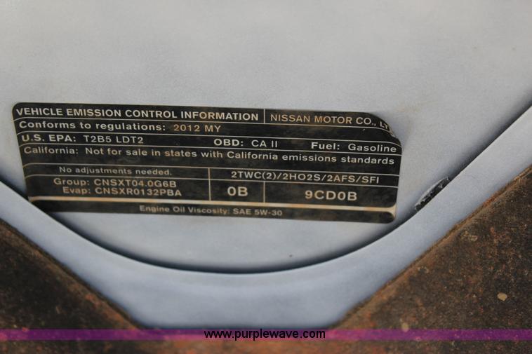 image for item J7546 2012 Nissan Frontier Crew Cab pickup truck