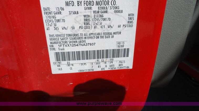 image for item K5099 2007 Ford F150 SuperCab pickup truck