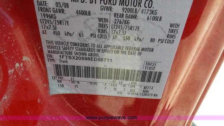 image for item K5108 2008 Ford F250 Ext. Cab pickup truck