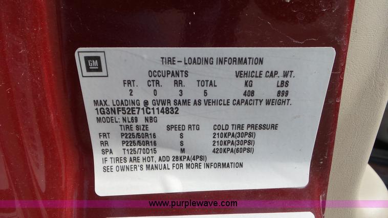 image for item K6885 2001 Oldsmobile Alero GLS