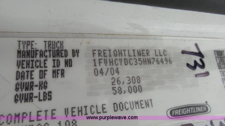 image for item L1317 2005 Freightliner Business Class M2 pressure digger truck