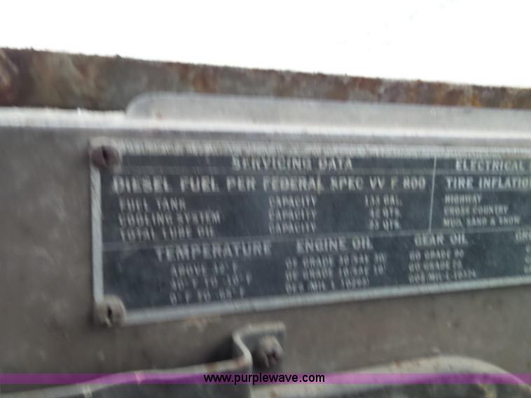 image for item L6270 1971 Jeep M816-TK wrecker truck