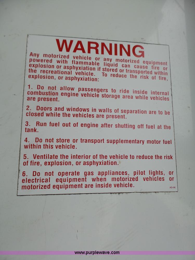 image for item L6275 2002 Sidekick RV toy hauler