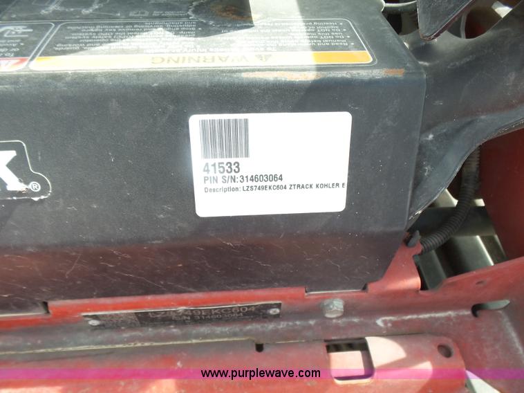 image for item L7276 Ex Mark ZTR riding lawn mower