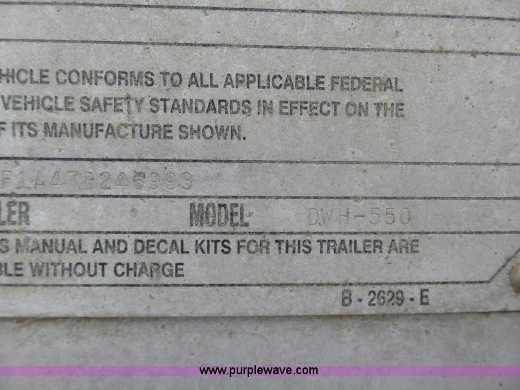 image for item BH9426 2007 Wilson DWH-550 double hopper grain trailer