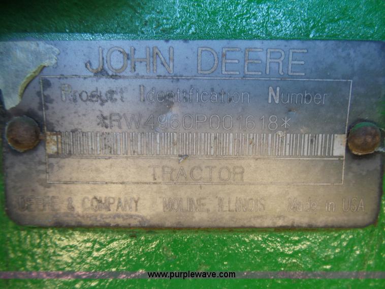 image for item J6187 1992 John Deere 4960 MFWD tractor
