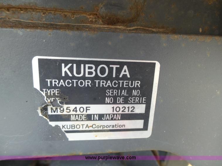 image for item K1294 2006 Kubota M9540F tractor